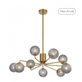 TELBIX-FELTON 9 LIGHT PENDANT ANTIQUE GOLD